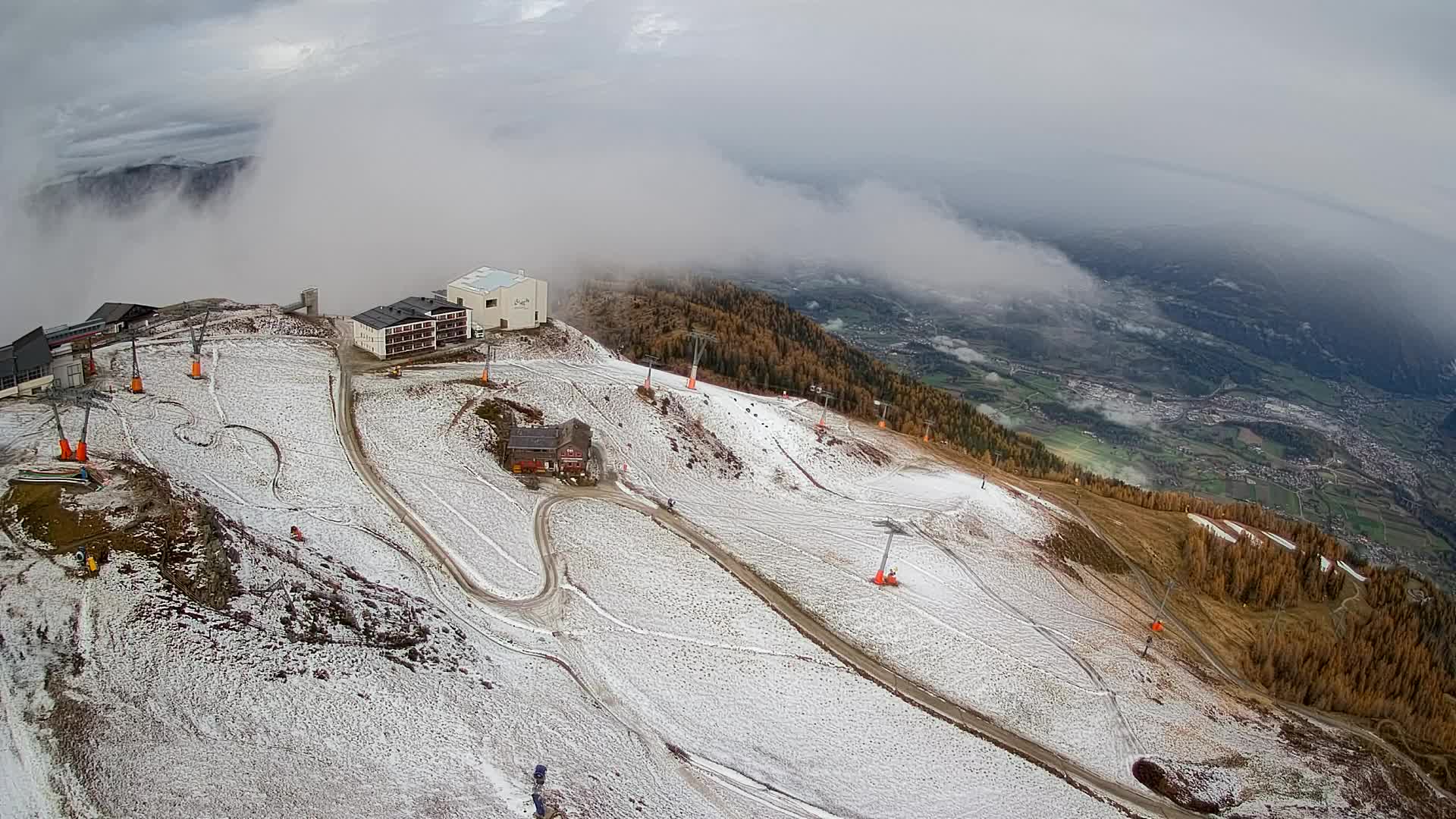 Kronplatz peak Ski resort | view to Bruneck