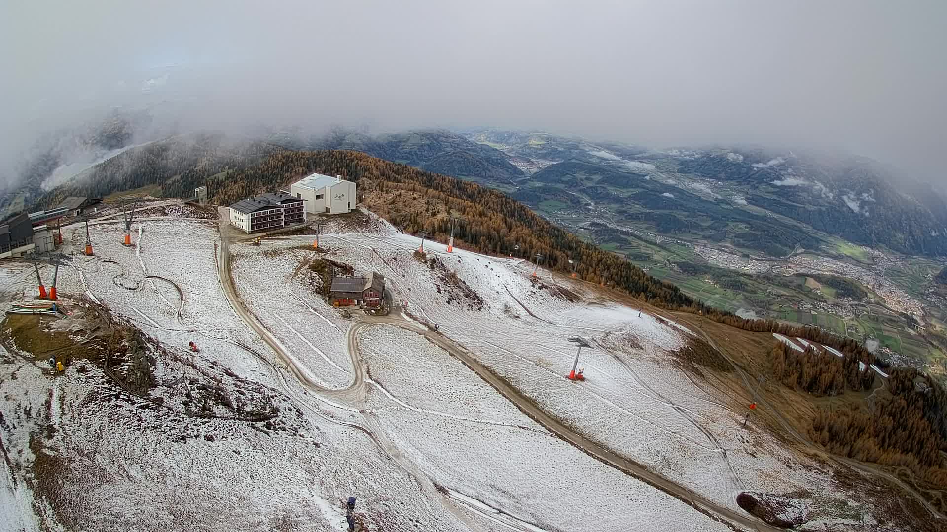 Kronplatz peak Ski resort | view to Bruneck