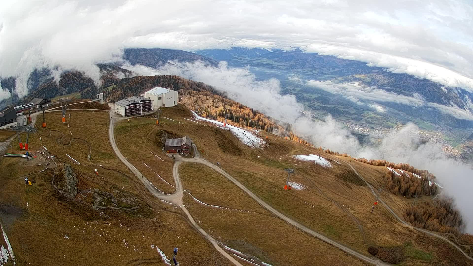 Kronplatz peak Ski resort | view to Bruneck