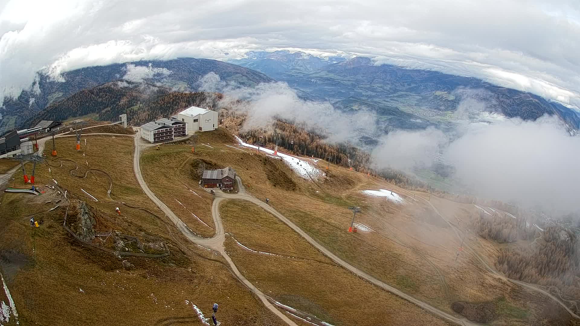 Skigebiet Kronplatz Gipfel | Blick auf Bruneck