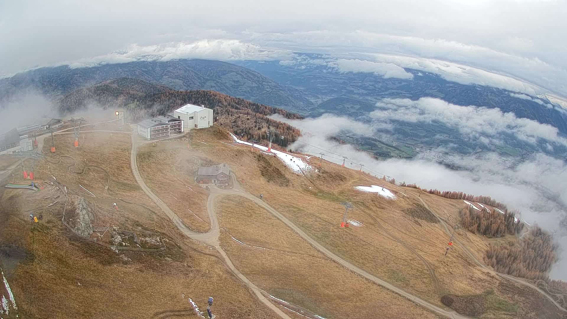 Kronplatz peak Ski resort | view to Bruneck