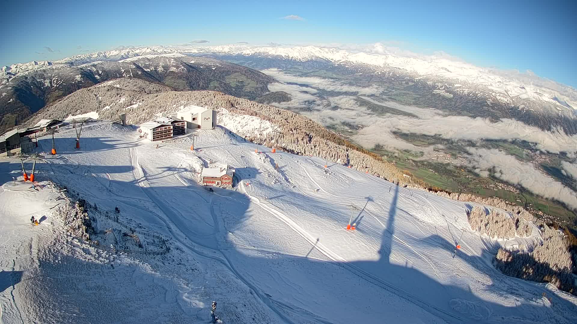 Kronplatz peak Ski resort | view to Bruneck