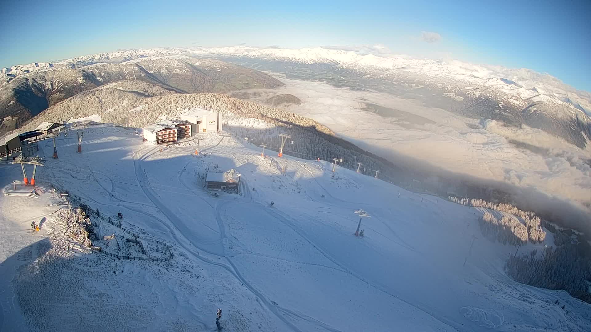 Smučišče Kronplatz – vrh | pogled na Bruneck