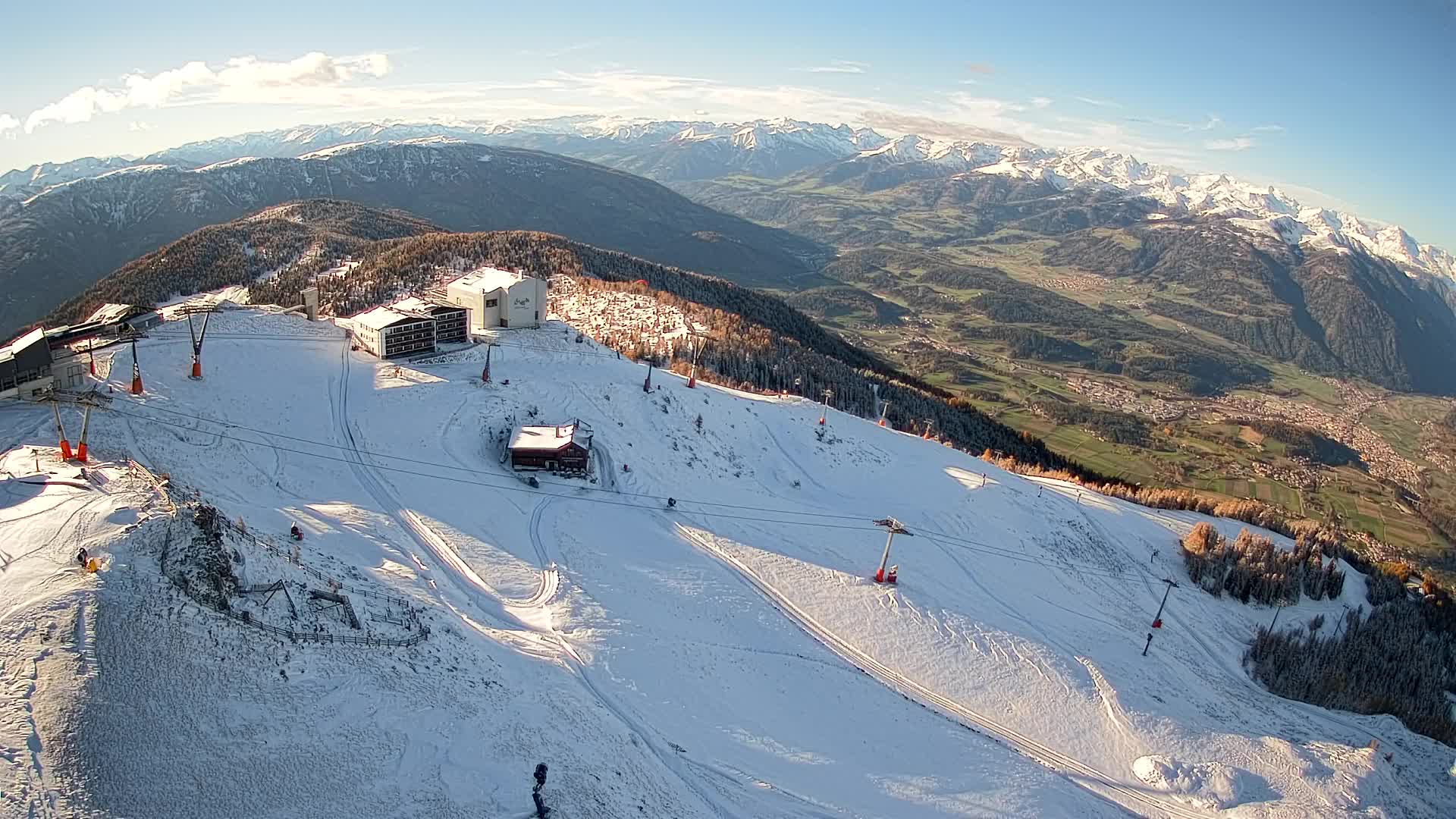 Kronplatz peak Ski resort | view to Bruneck
