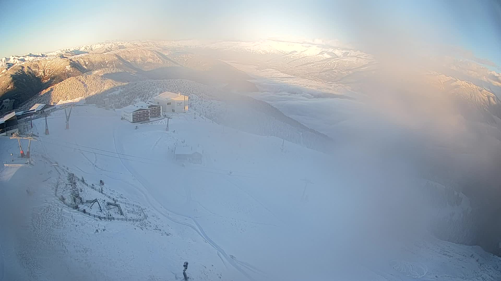 Kronplatz peak Ski resort | view to Bruneck
