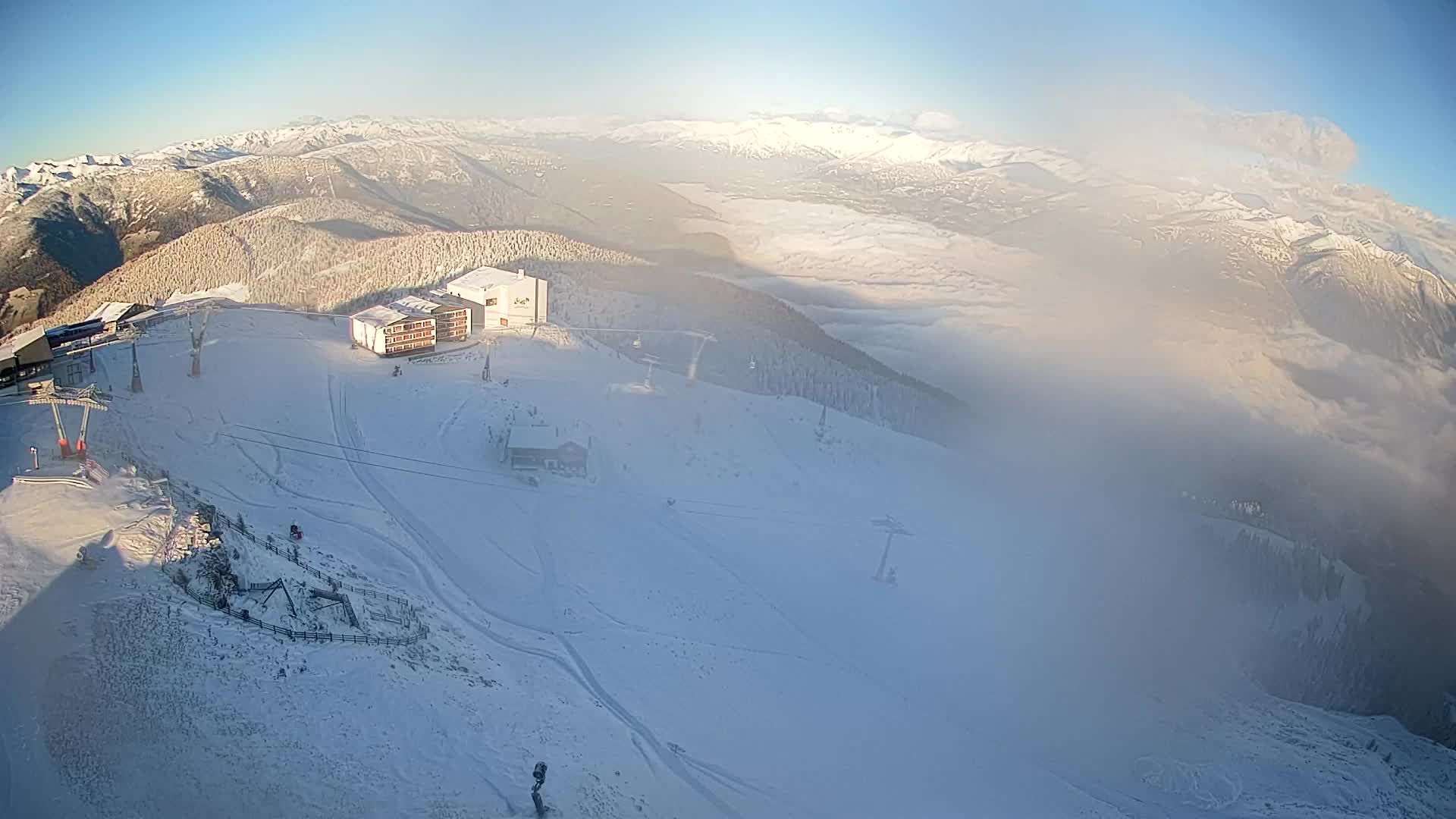 Kronplatz peak Ski resort | view to Bruneck