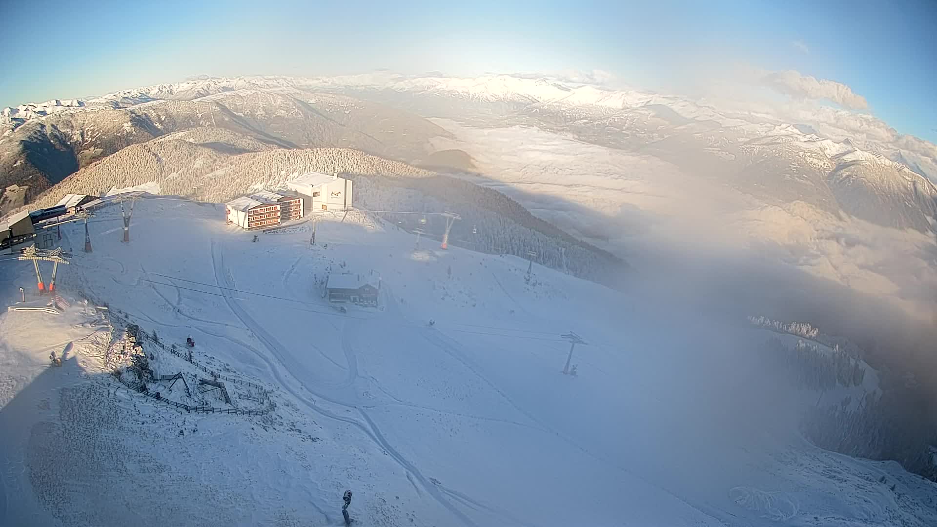 Kronplatz peak Ski resort | view to Bruneck