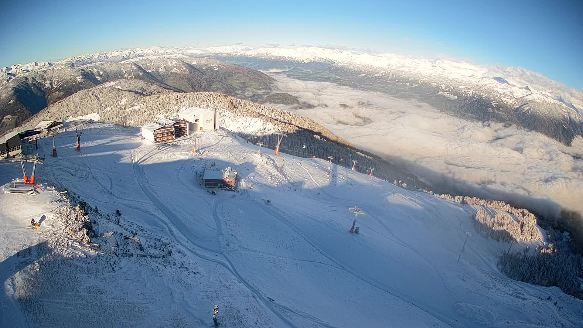 Kronplatz peak Ski resort | view to Bruneck