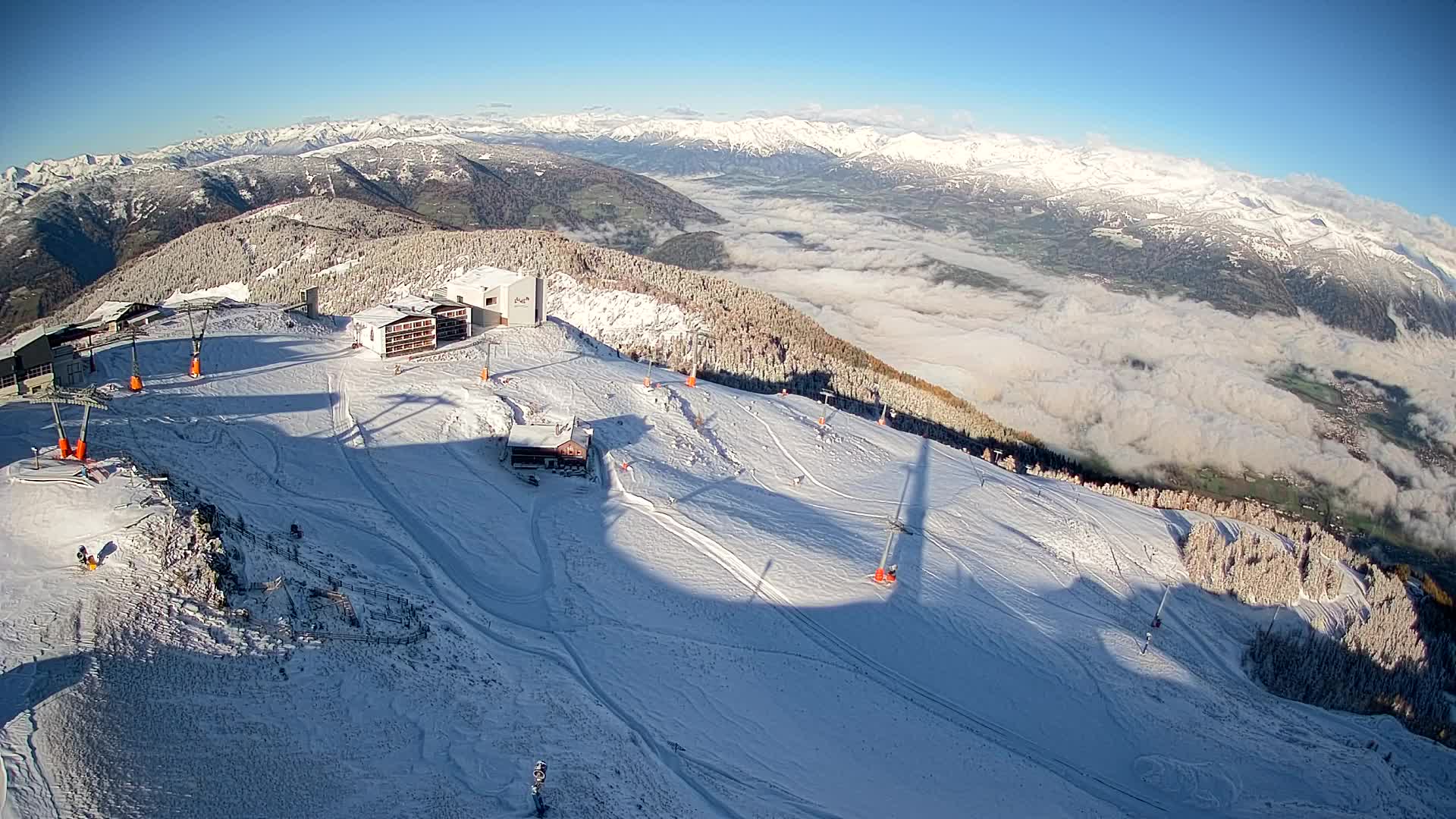 Kronplatz peak Ski resort | view to Bruneck