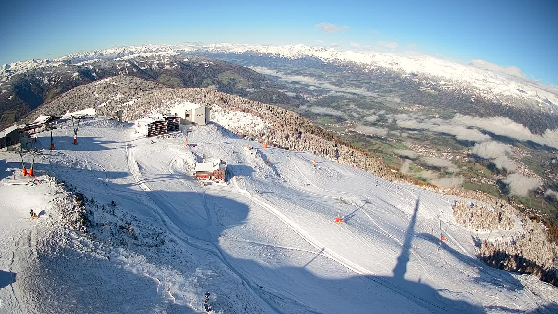 Skigebiet Kronplatz Gipfel | Blick auf Bruneck