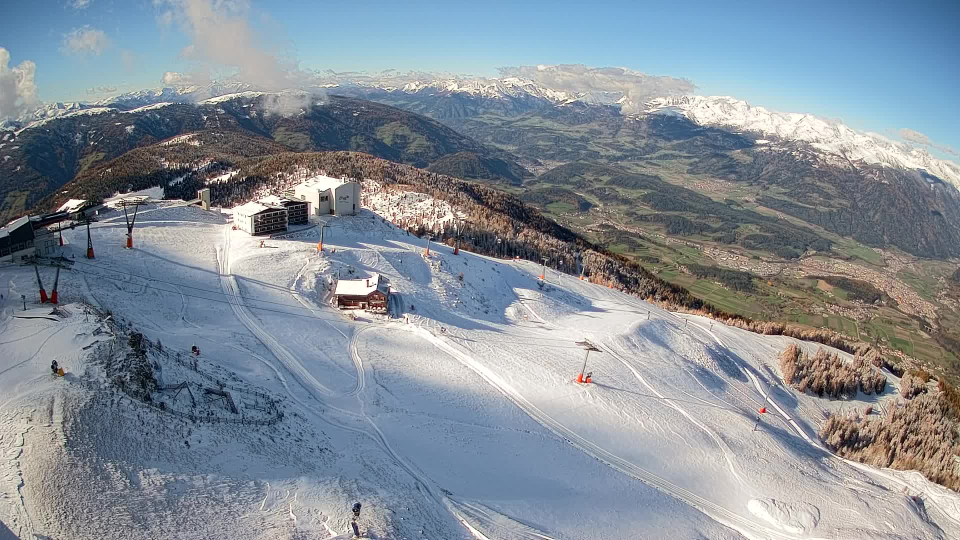 Kronplatz peak Ski resort | view to Bruneck