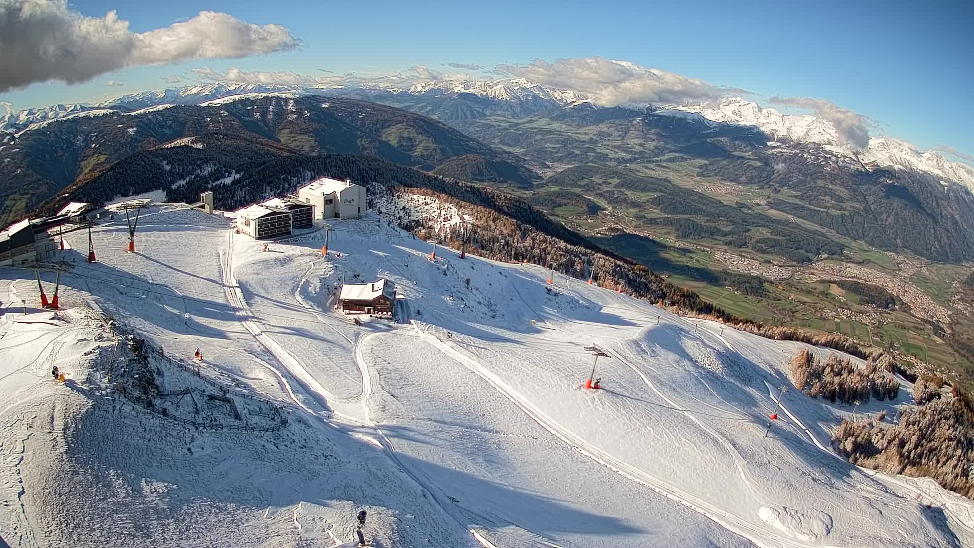 Station de ski Kronplatz sommet | vue sur Brunico