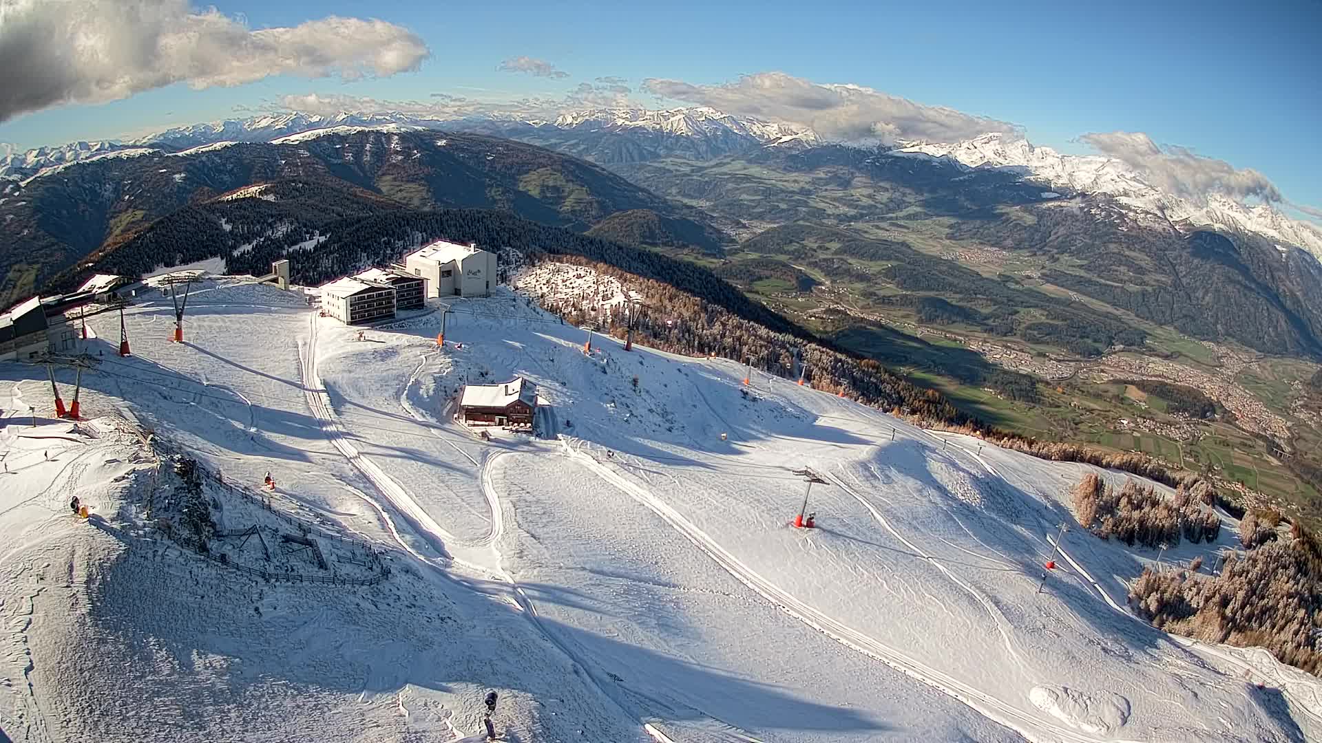 Station de ski Kronplatz sommet | vue sur Brunico