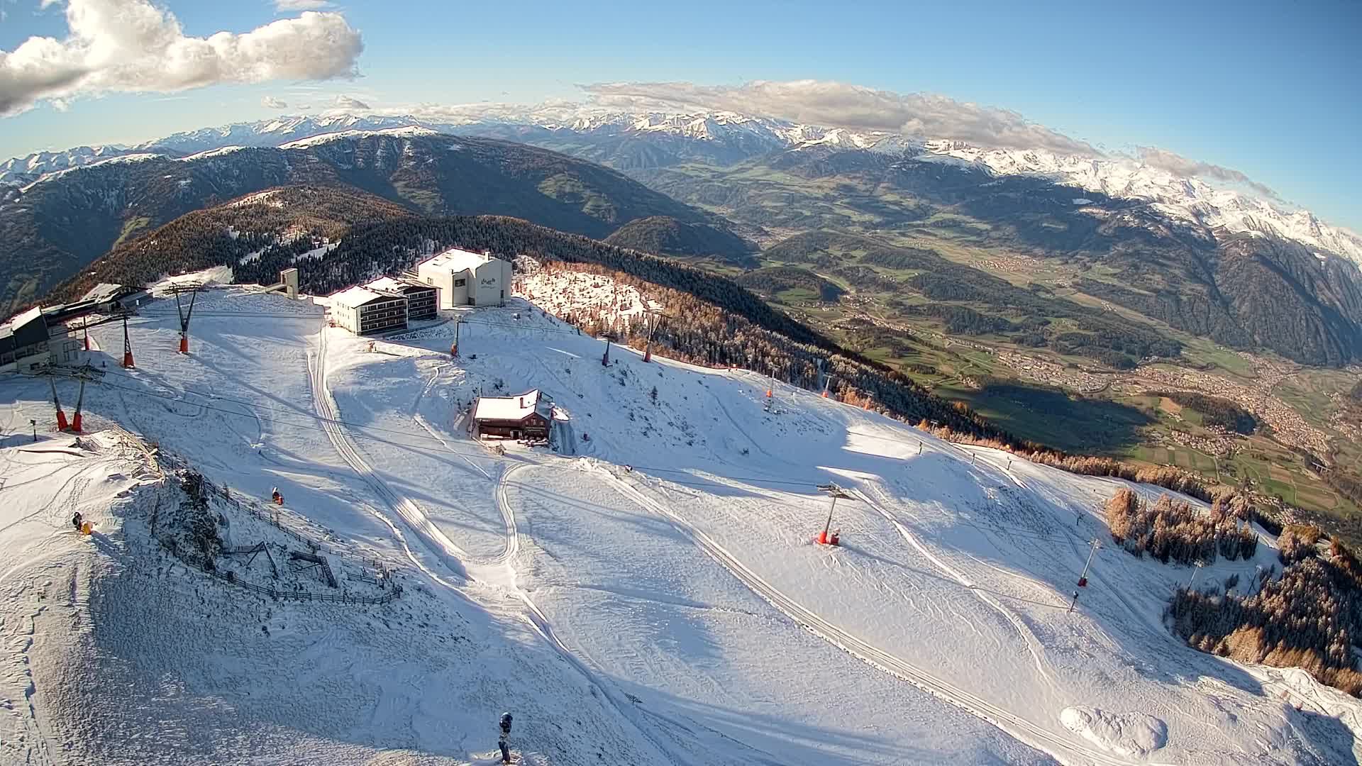 Kronplatz peak Ski resort | view to Bruneck
