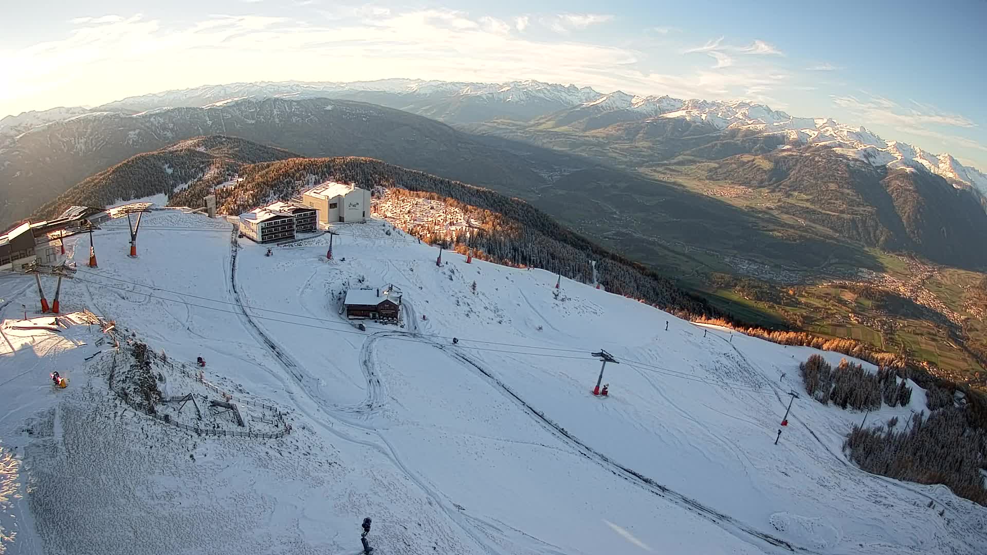 Skigebiet Kronplatz Gipfel | Blick auf Bruneck
