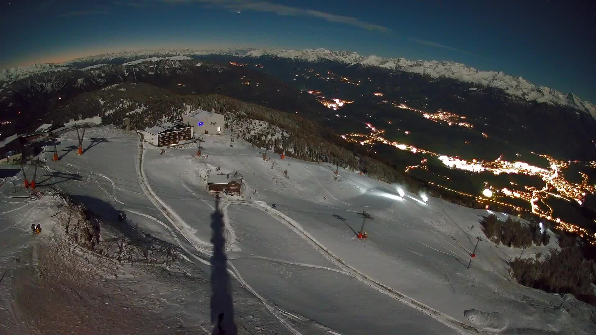 Skigebiet Kronplatz Gipfel | Blick auf Bruneck