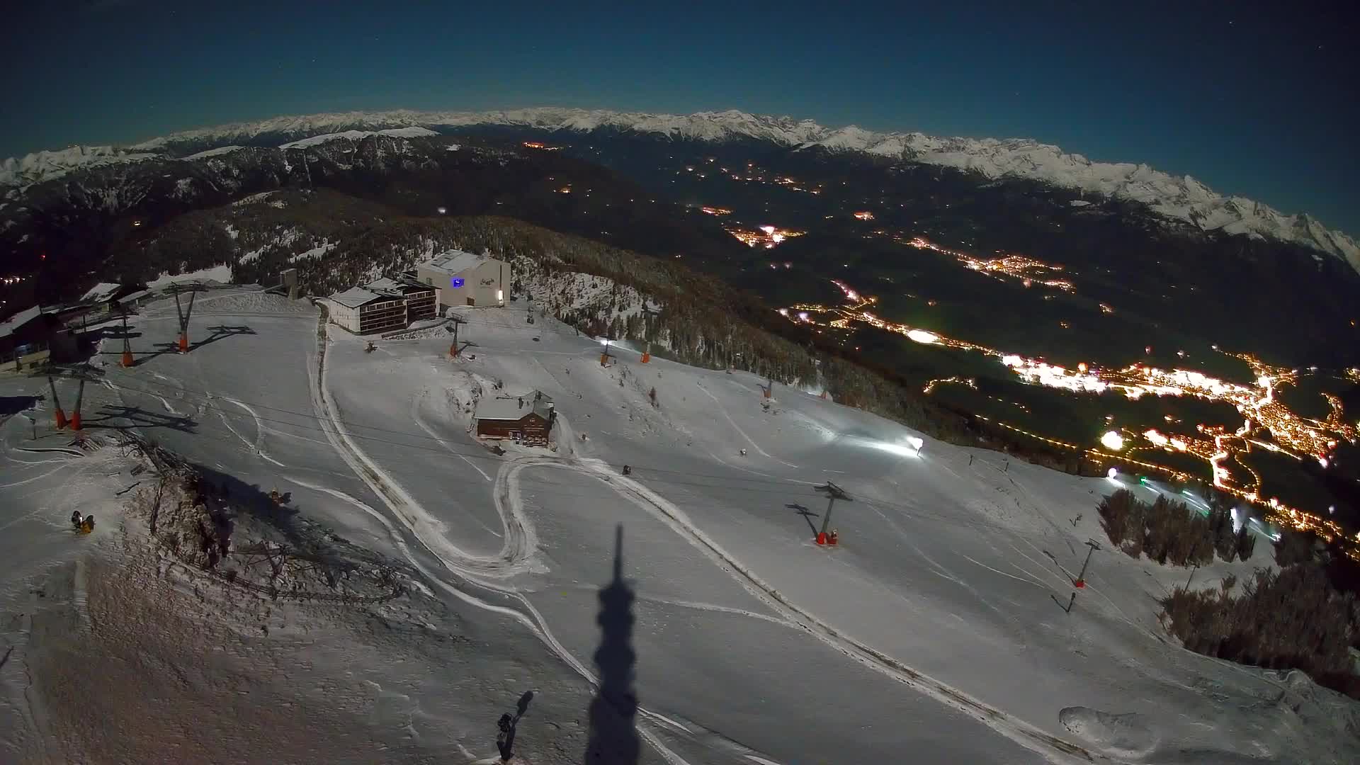 Station de ski Kronplatz sommet | vue sur Brunico