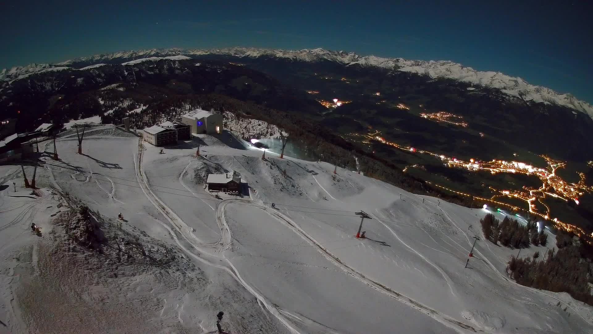 Station de ski Kronplatz sommet | vue sur Brunico