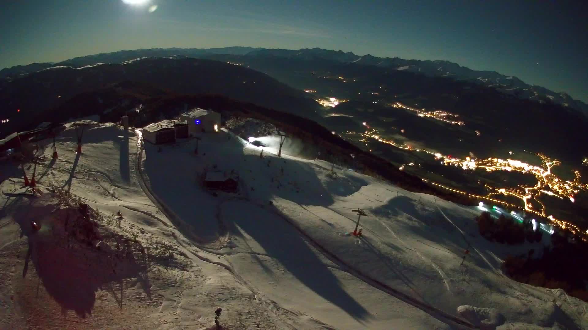 Station de ski Kronplatz sommet | vue sur Brunico