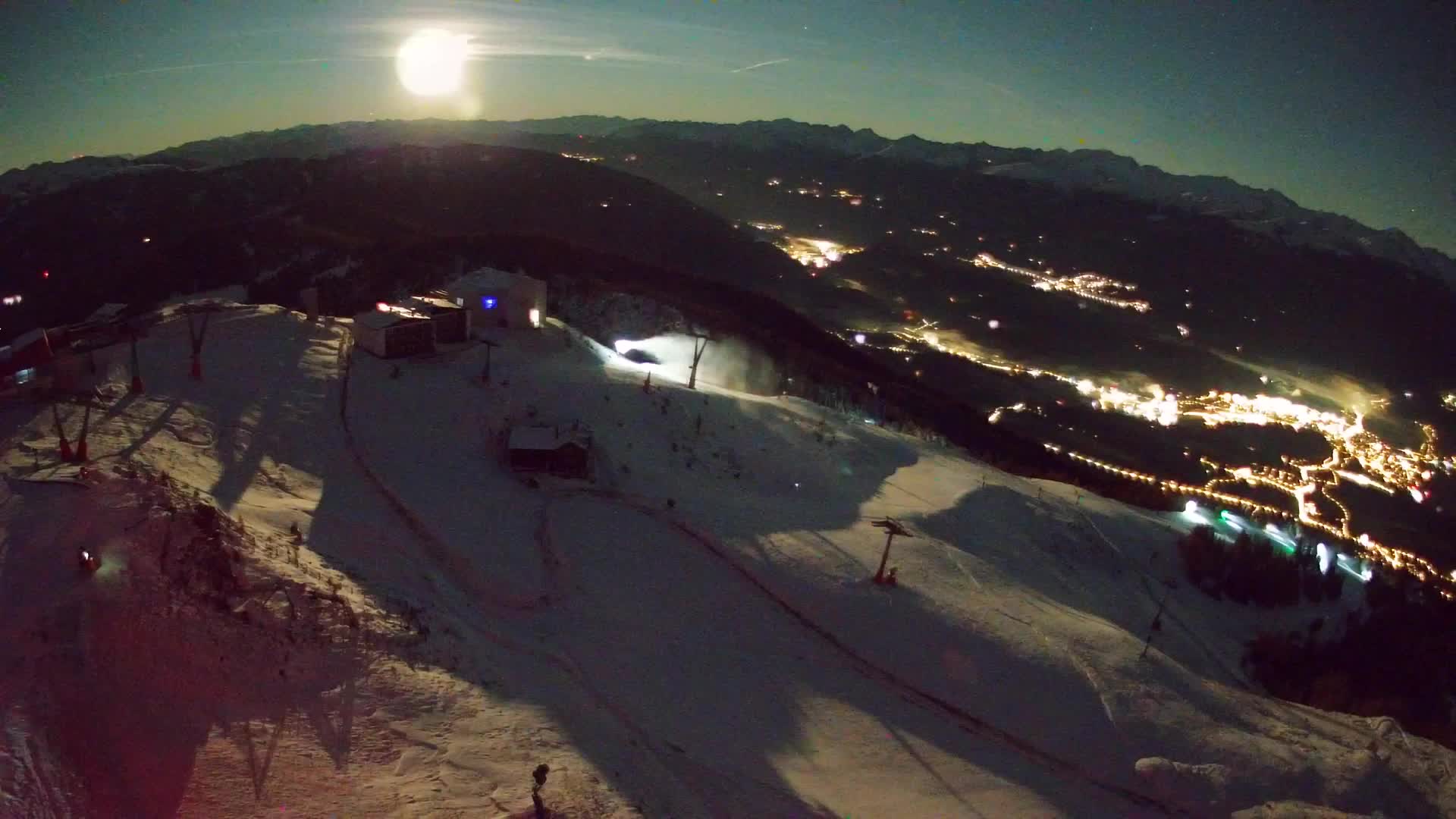 Station de ski Kronplatz sommet | vue sur Brunico