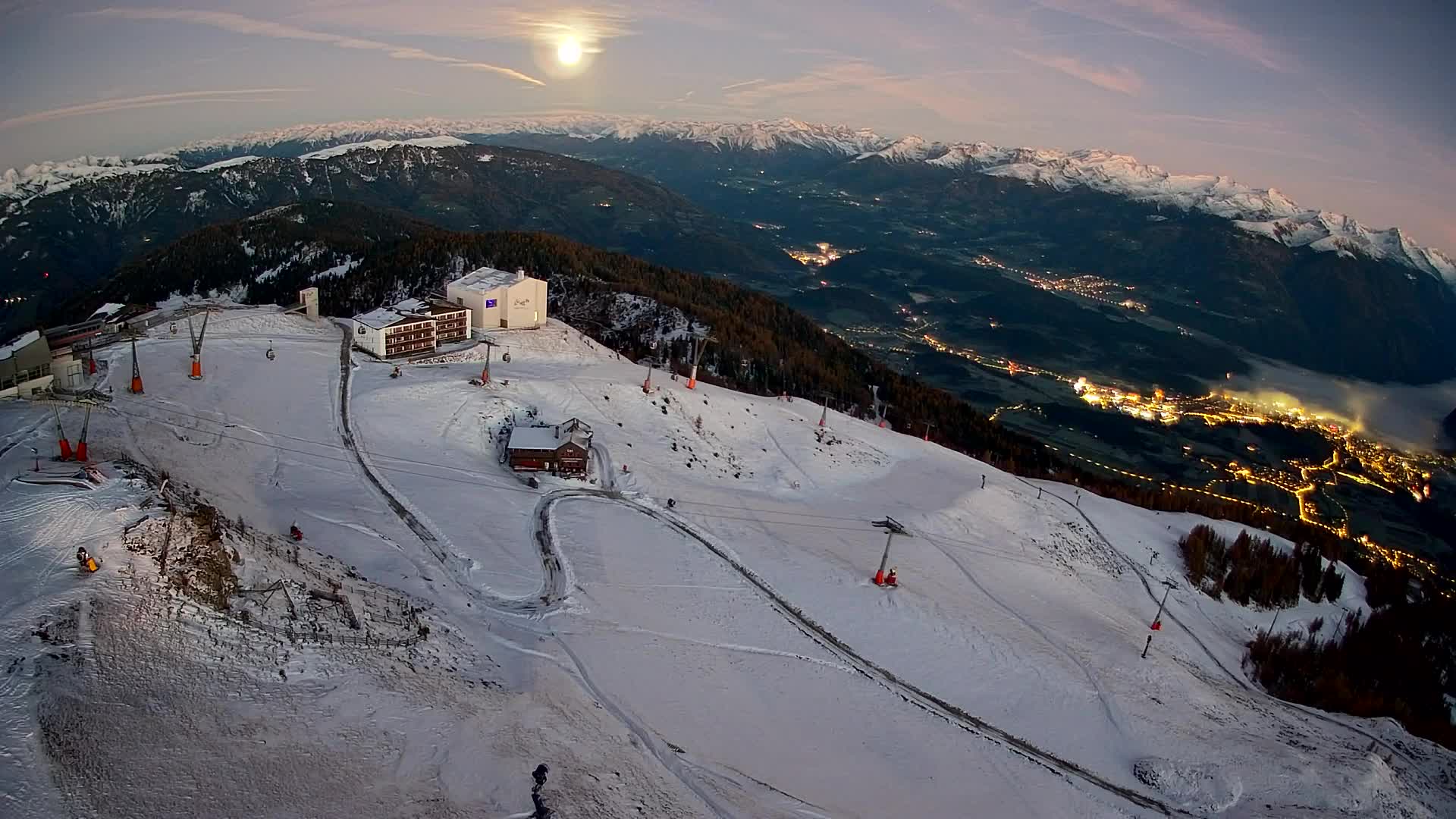 Kronplatz peak Ski resort | view to Bruneck