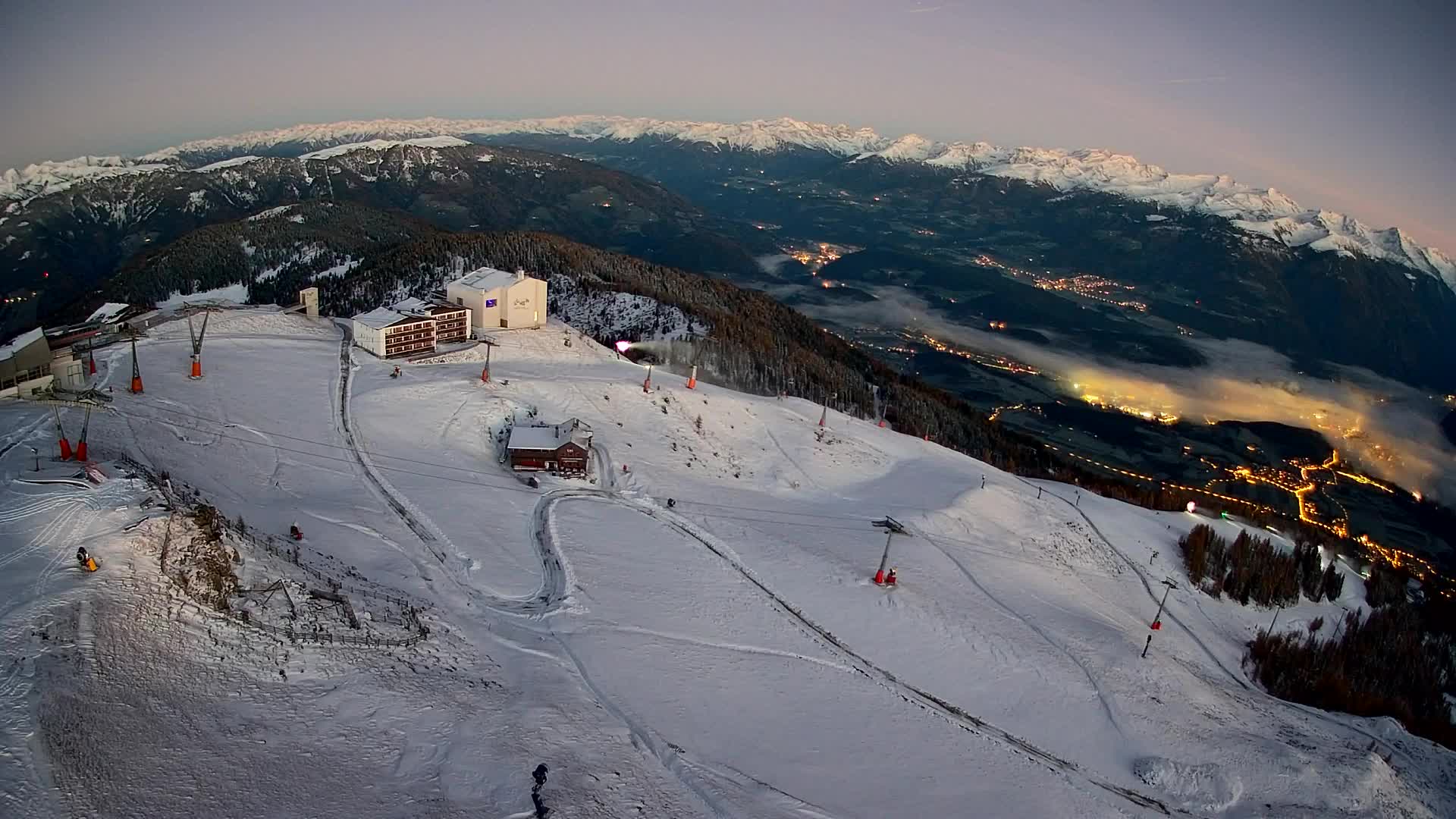 Kronplatz peak Ski resort | view to Bruneck