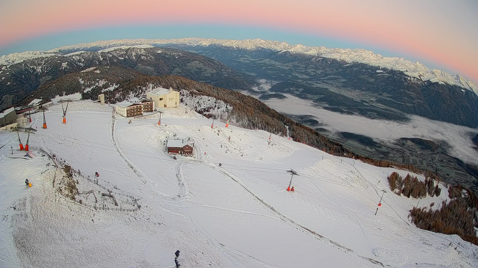 Kronplatz peak Ski resort | view to Bruneck