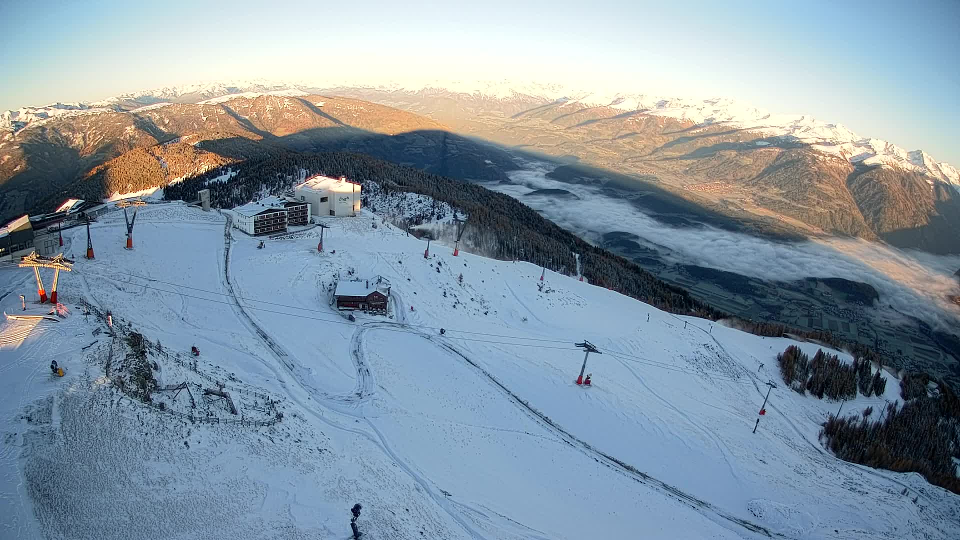 Kronplatz peak Ski resort | view to Bruneck