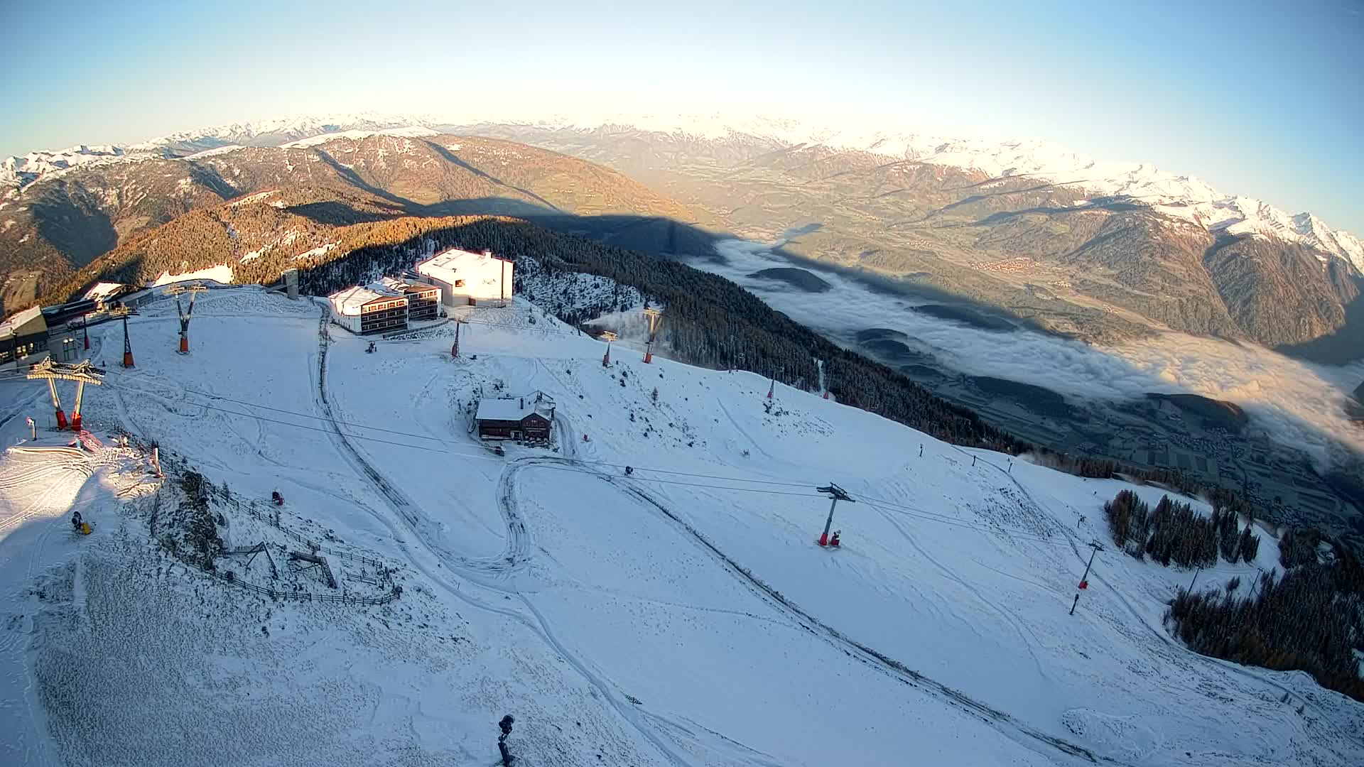 Station de ski Kronplatz sommet | vue sur Brunico