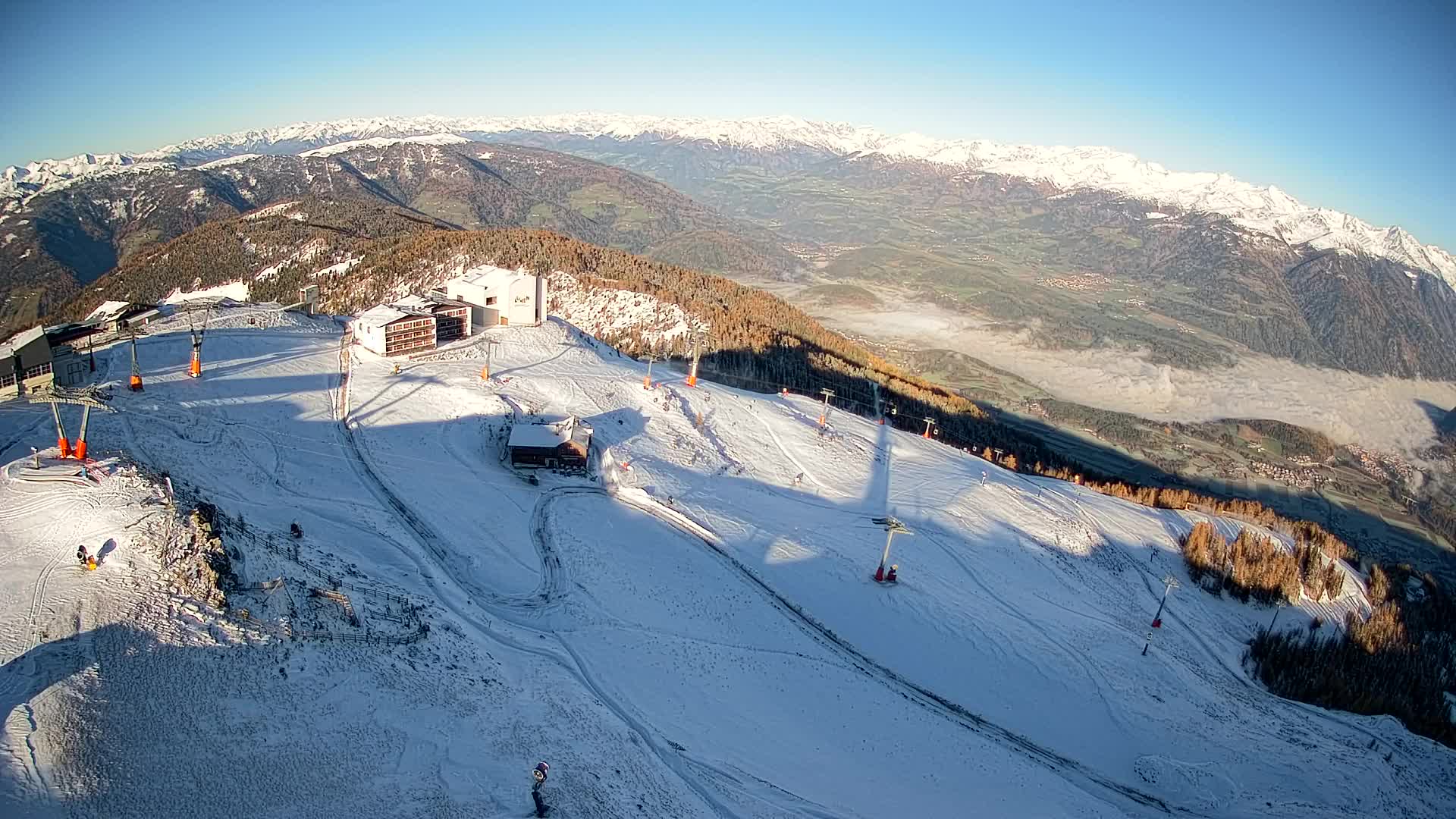 Skigebiet Kronplatz Gipfel | Blick auf Bruneck