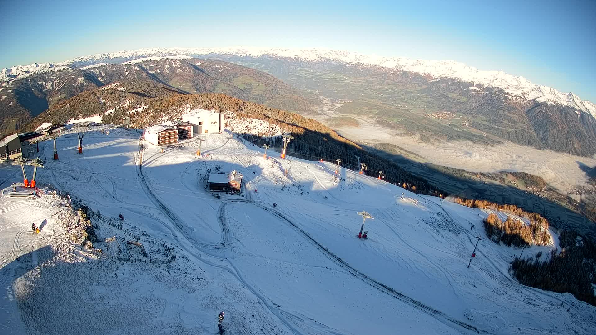 Kronplatz peak Ski resort | view to Bruneck