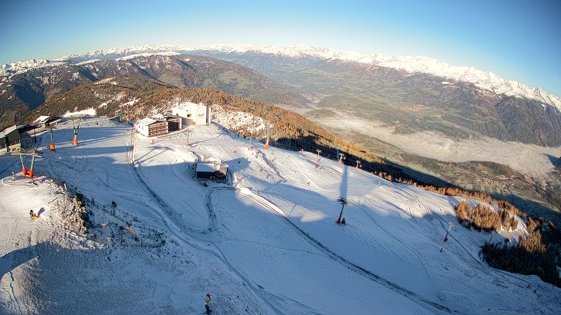 Kronplatz peak Ski resort | view to Bruneck