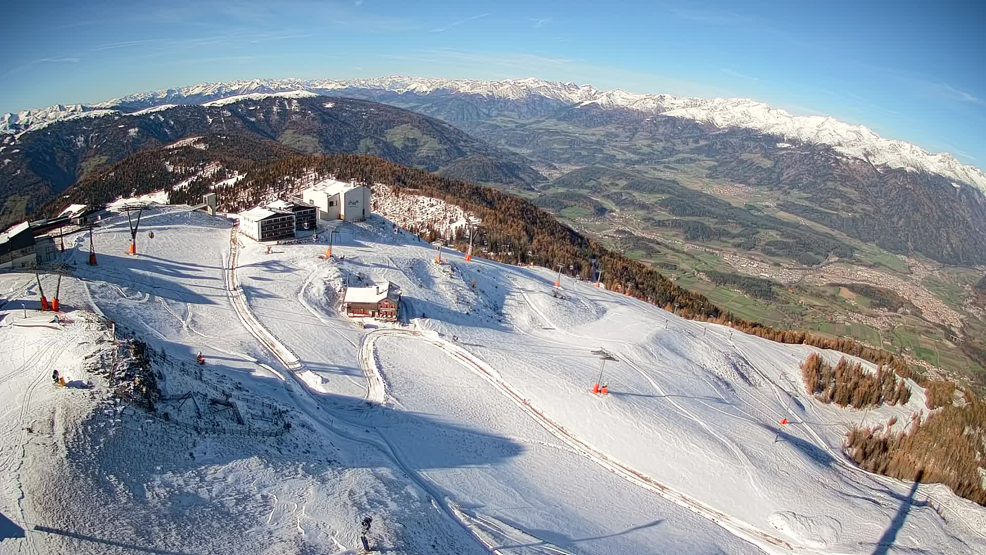 Station de ski Kronplatz sommet | vue sur Brunico