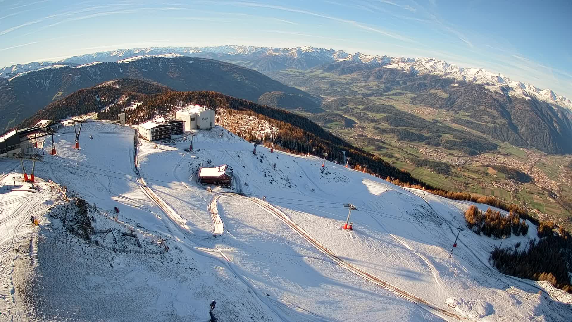 Station de ski Kronplatz sommet | vue sur Brunico