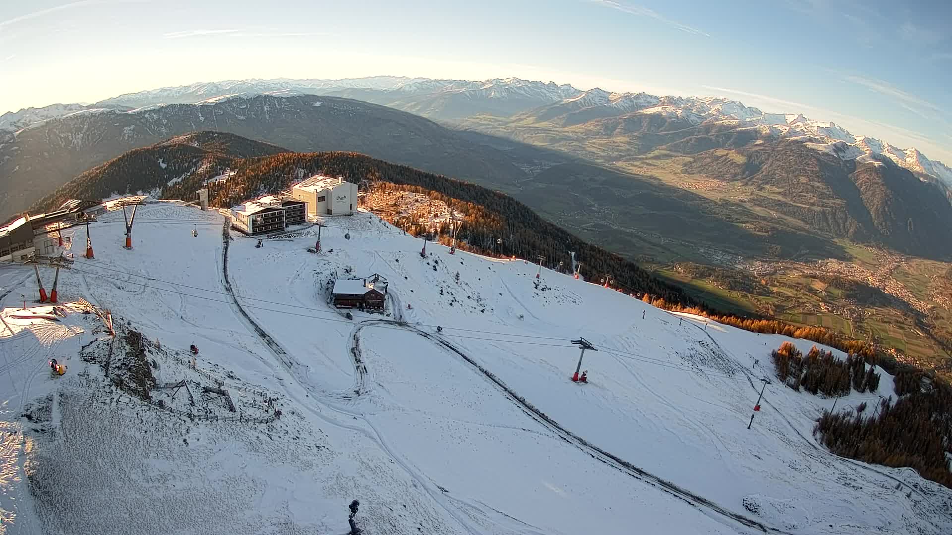 Station de ski Kronplatz sommet | vue sur Brunico