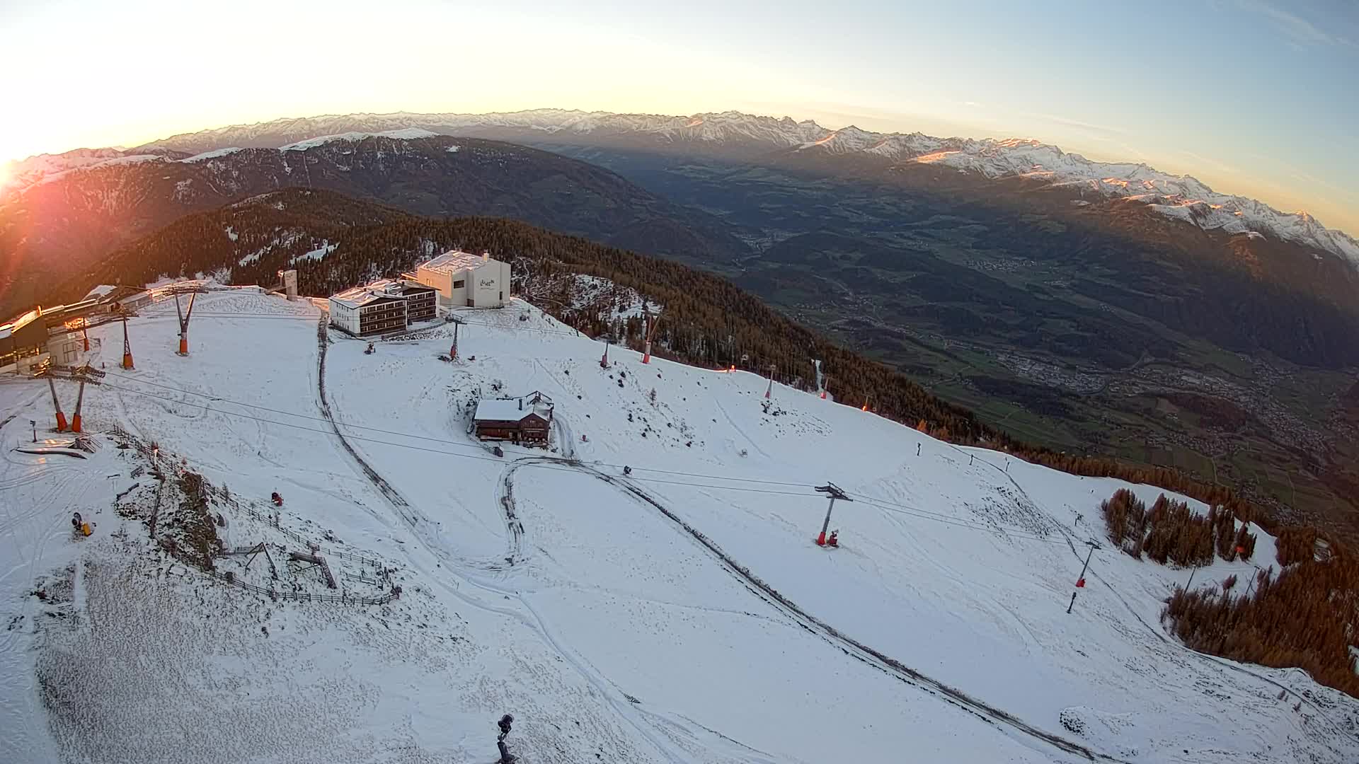 Station de ski Kronplatz sommet | vue sur Brunico