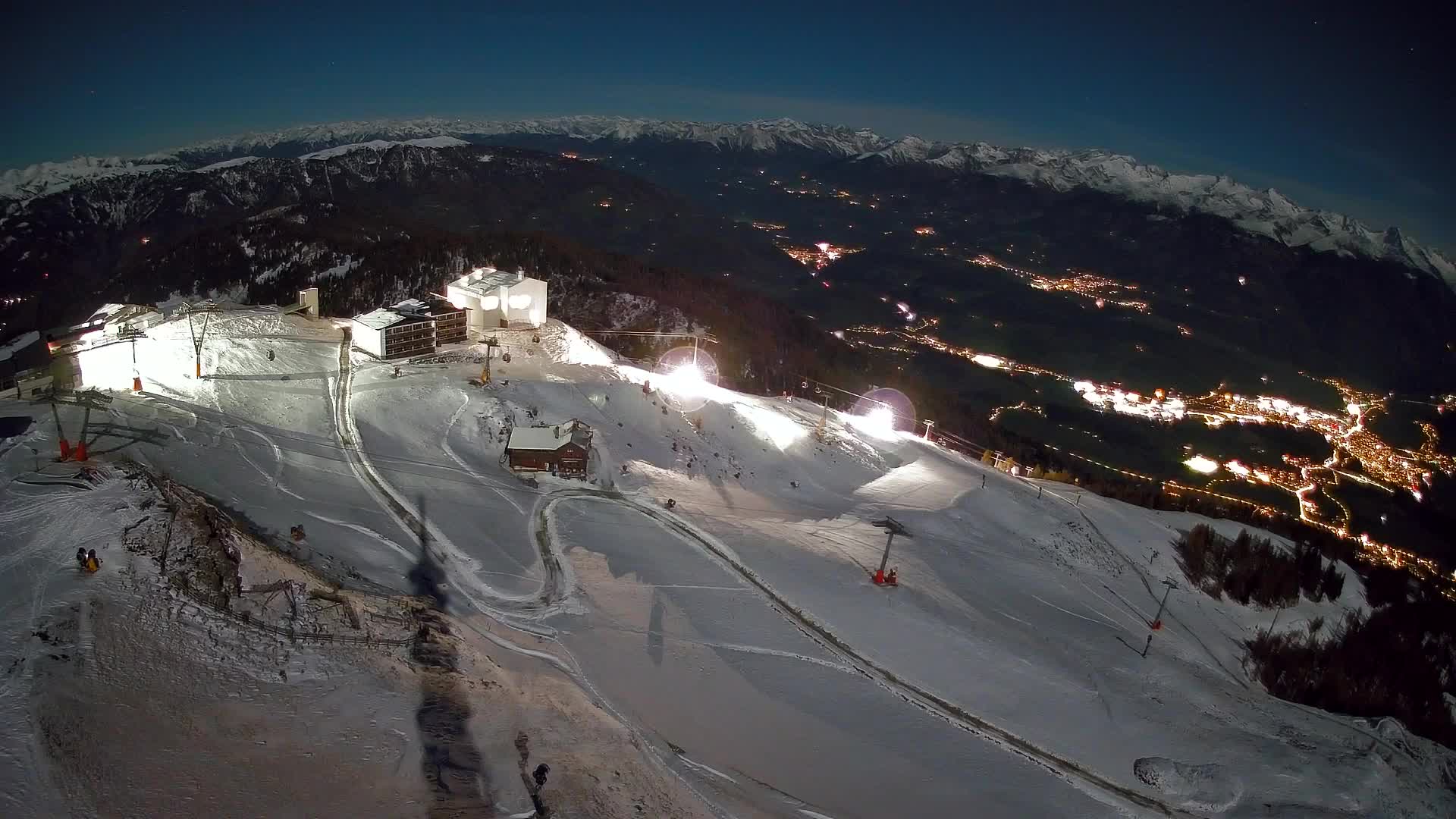 Skigebiet Kronplatz Gipfel | Blick auf Bruneck