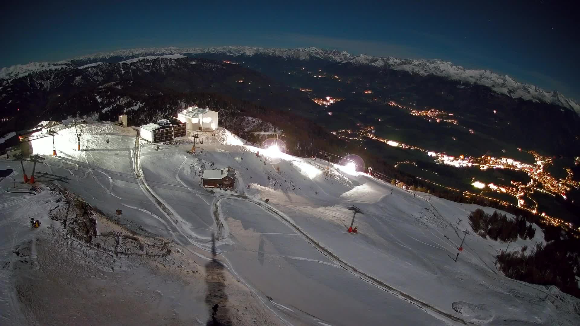 Skigebiet Kronplatz Gipfel | Blick auf Bruneck