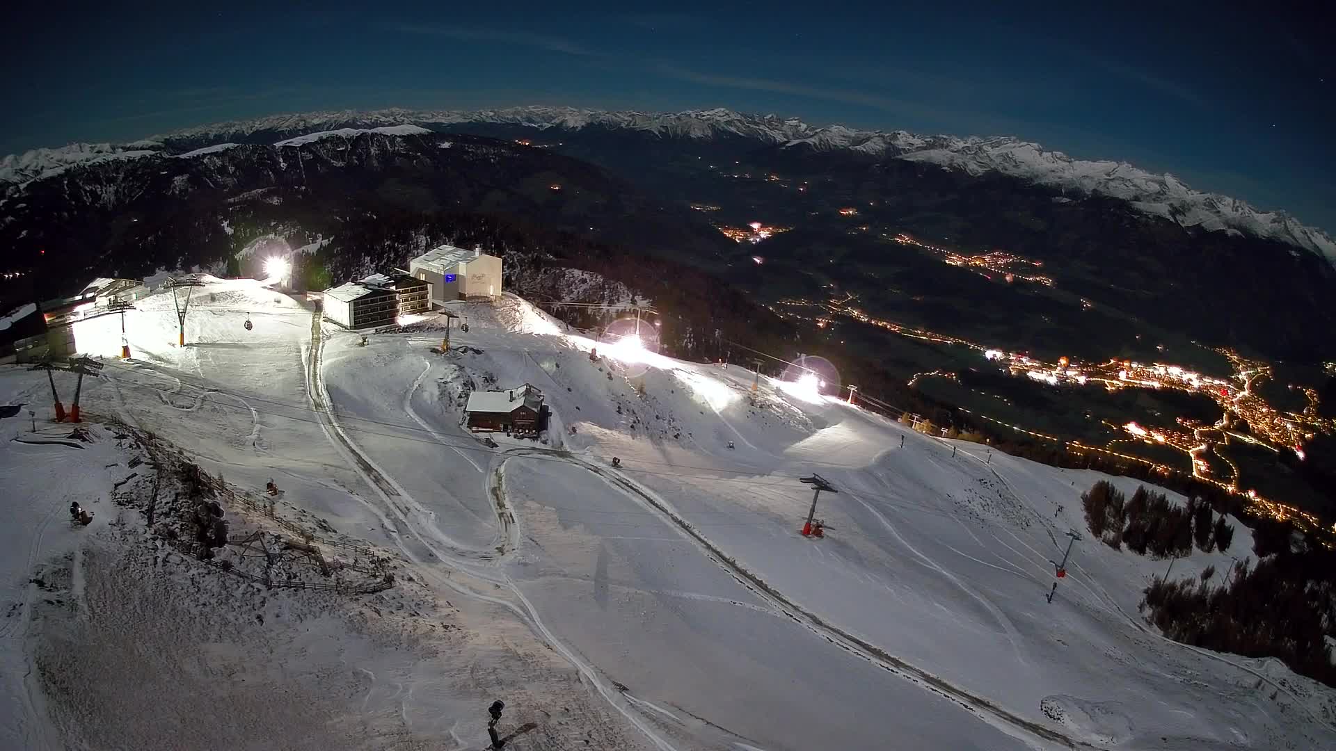 Station de ski Kronplatz sommet | vue sur Brunico