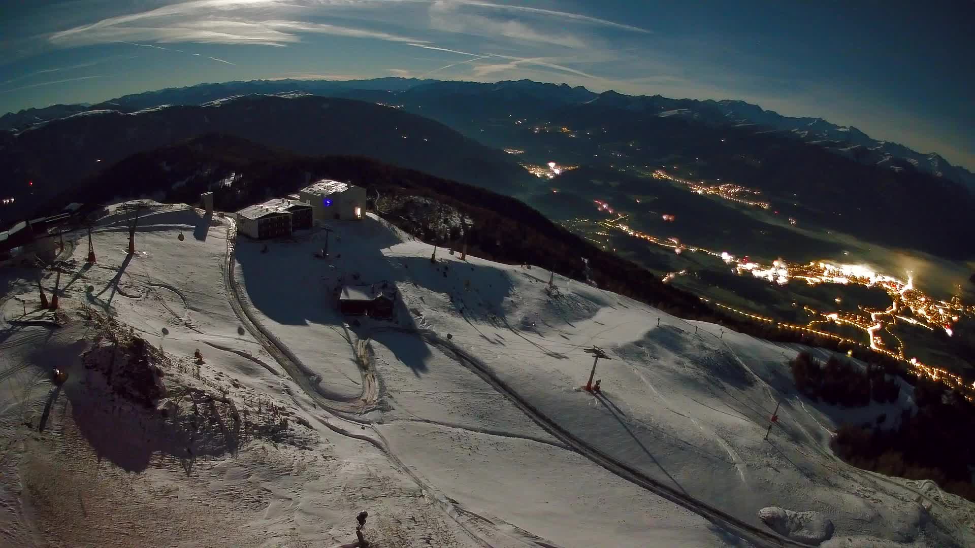 Station de ski Kronplatz sommet | vue sur Brunico