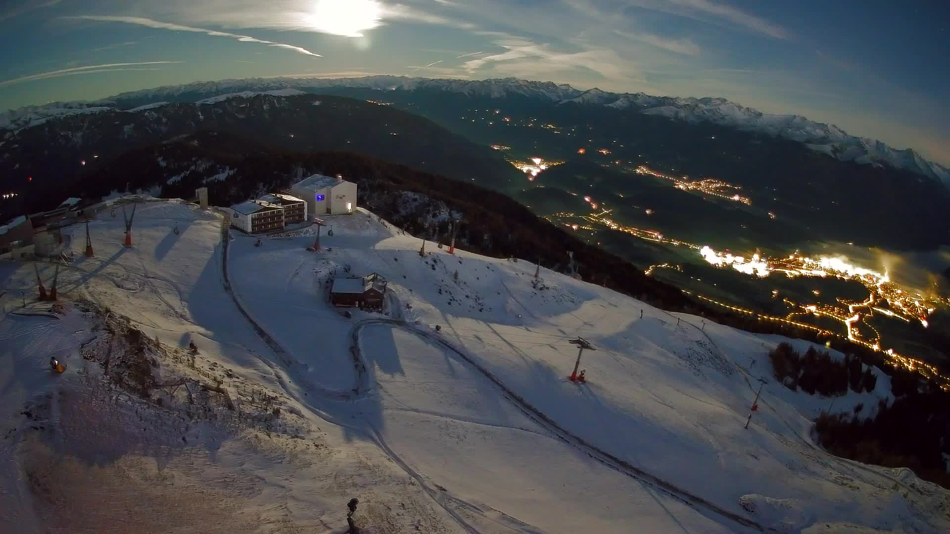 Kronplatz peak Ski resort | view to Bruneck