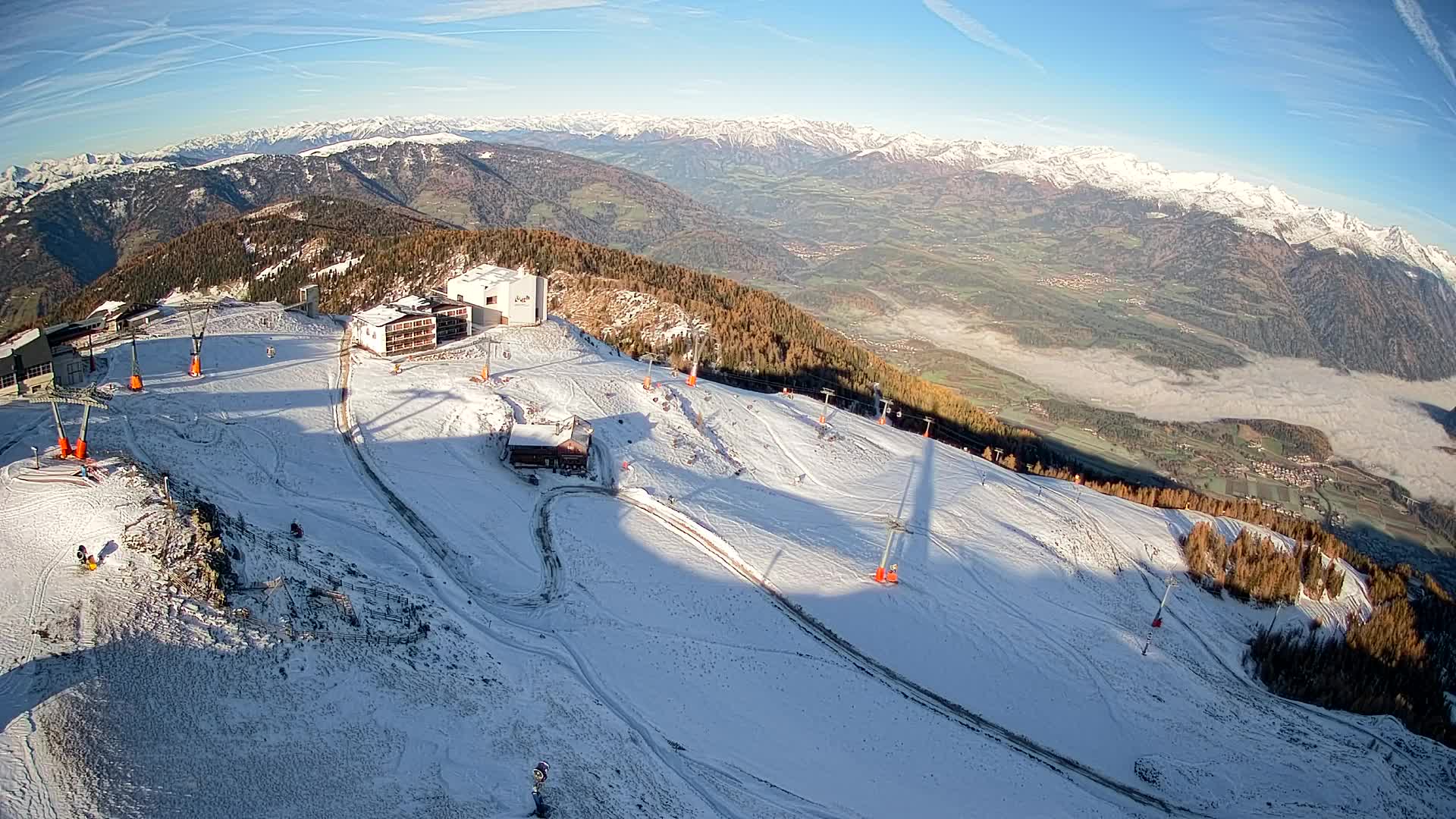 Station de ski Kronplatz sommet | vue sur Brunico