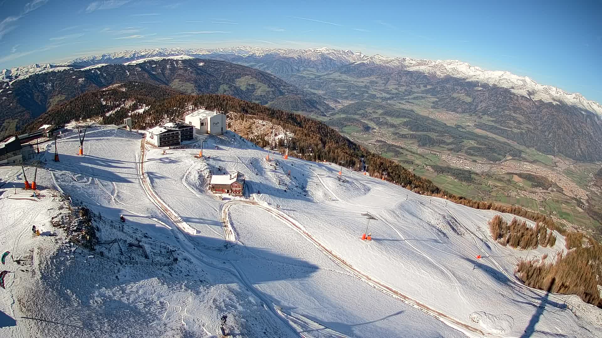 Station de ski Kronplatz sommet | vue sur Brunico