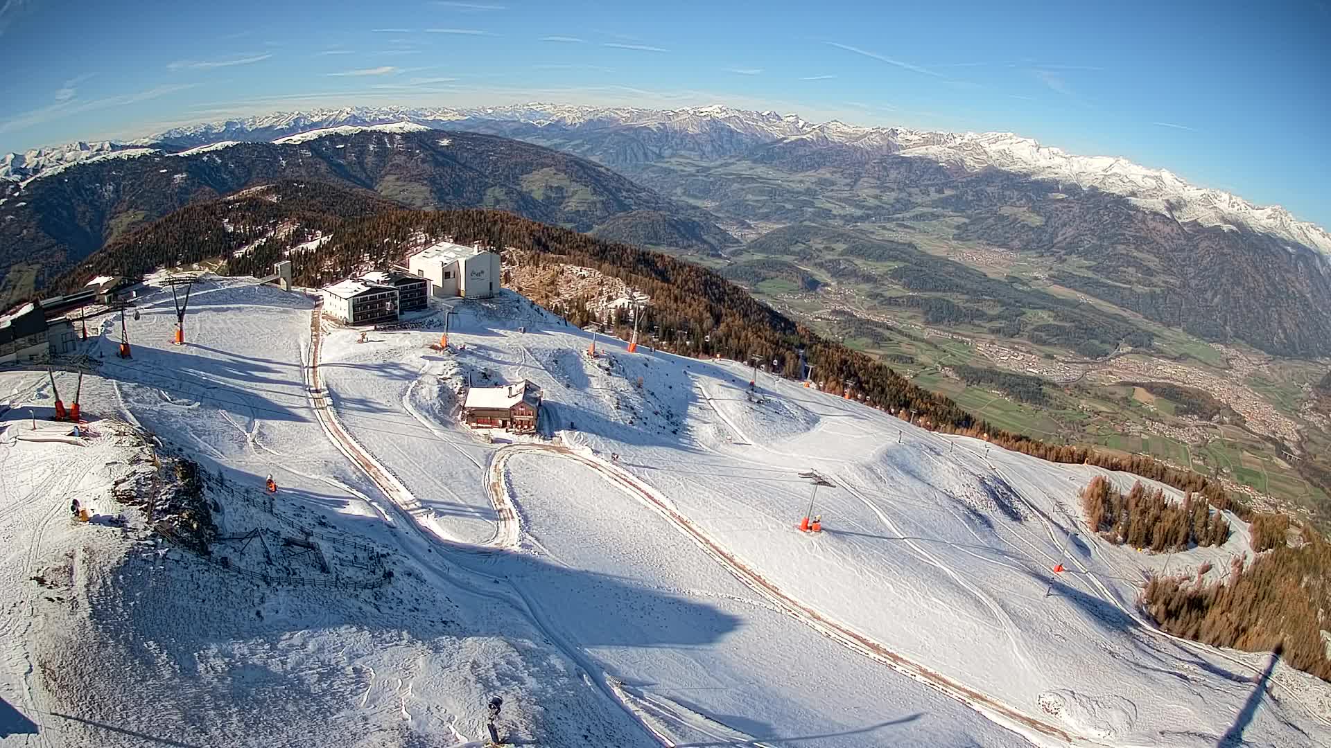 Kronplatz peak Ski resort | view to Bruneck