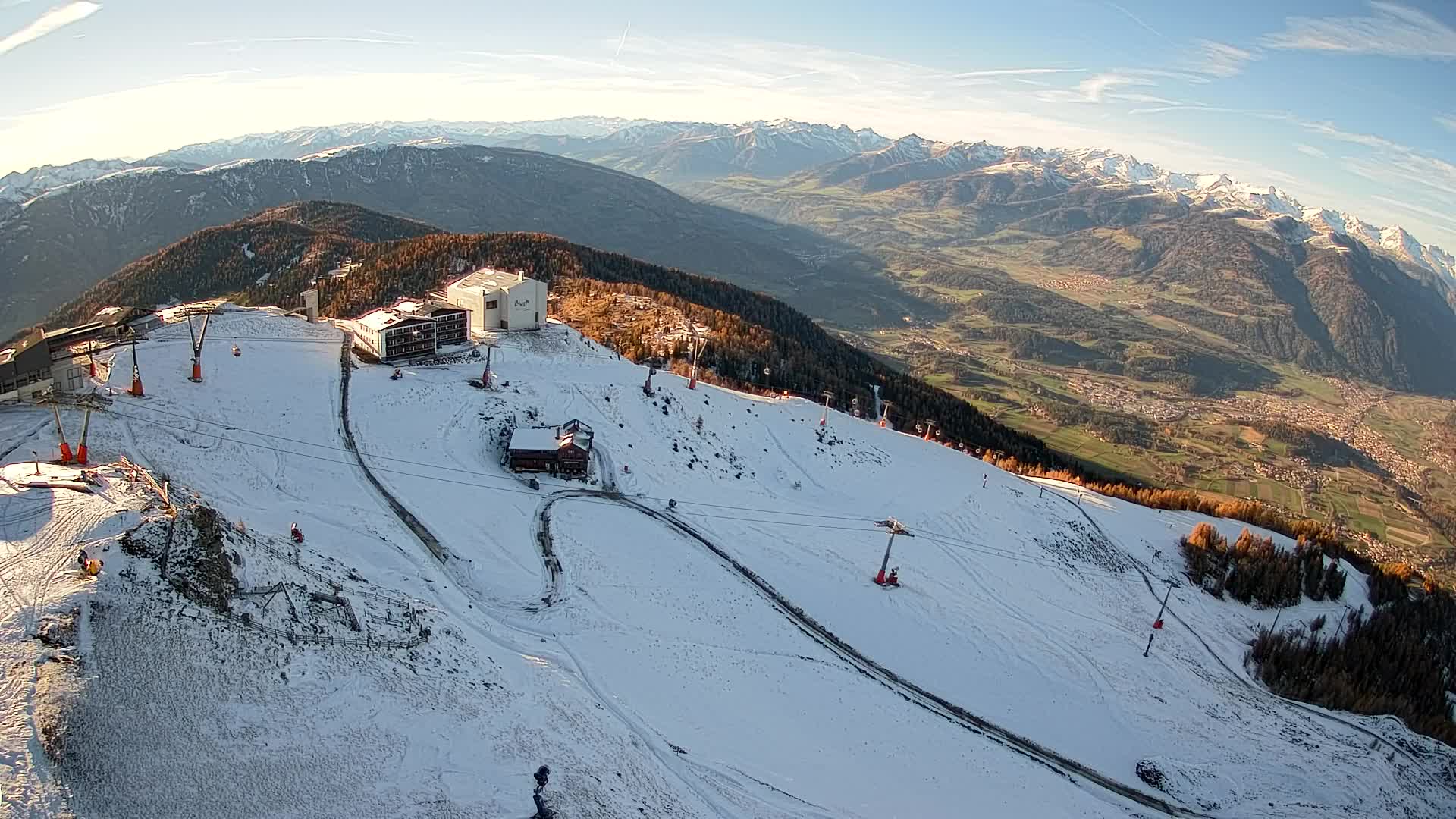 Station de ski Kronplatz sommet | vue sur Brunico