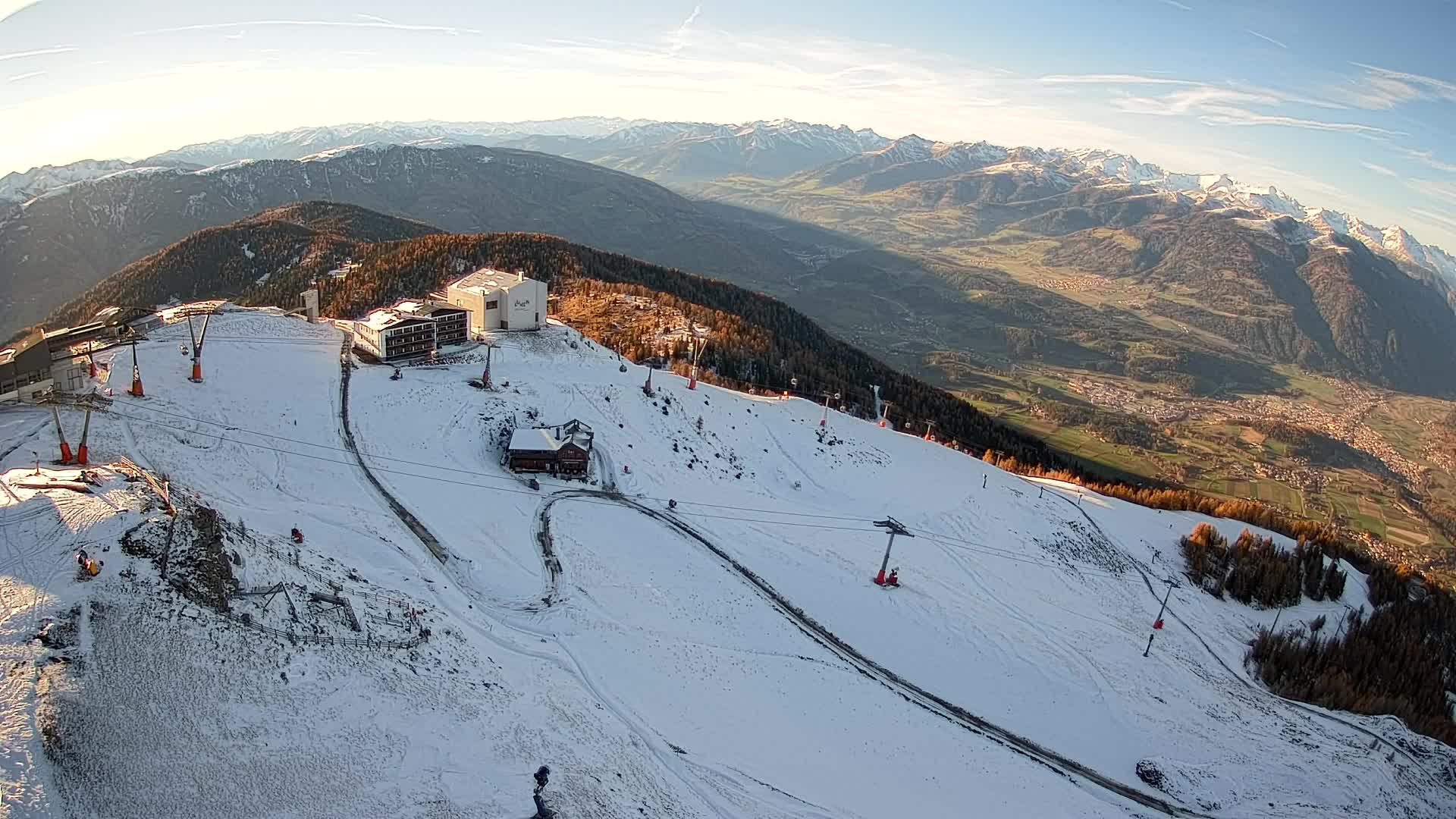 Kronplatz peak Ski resort | view to Bruneck