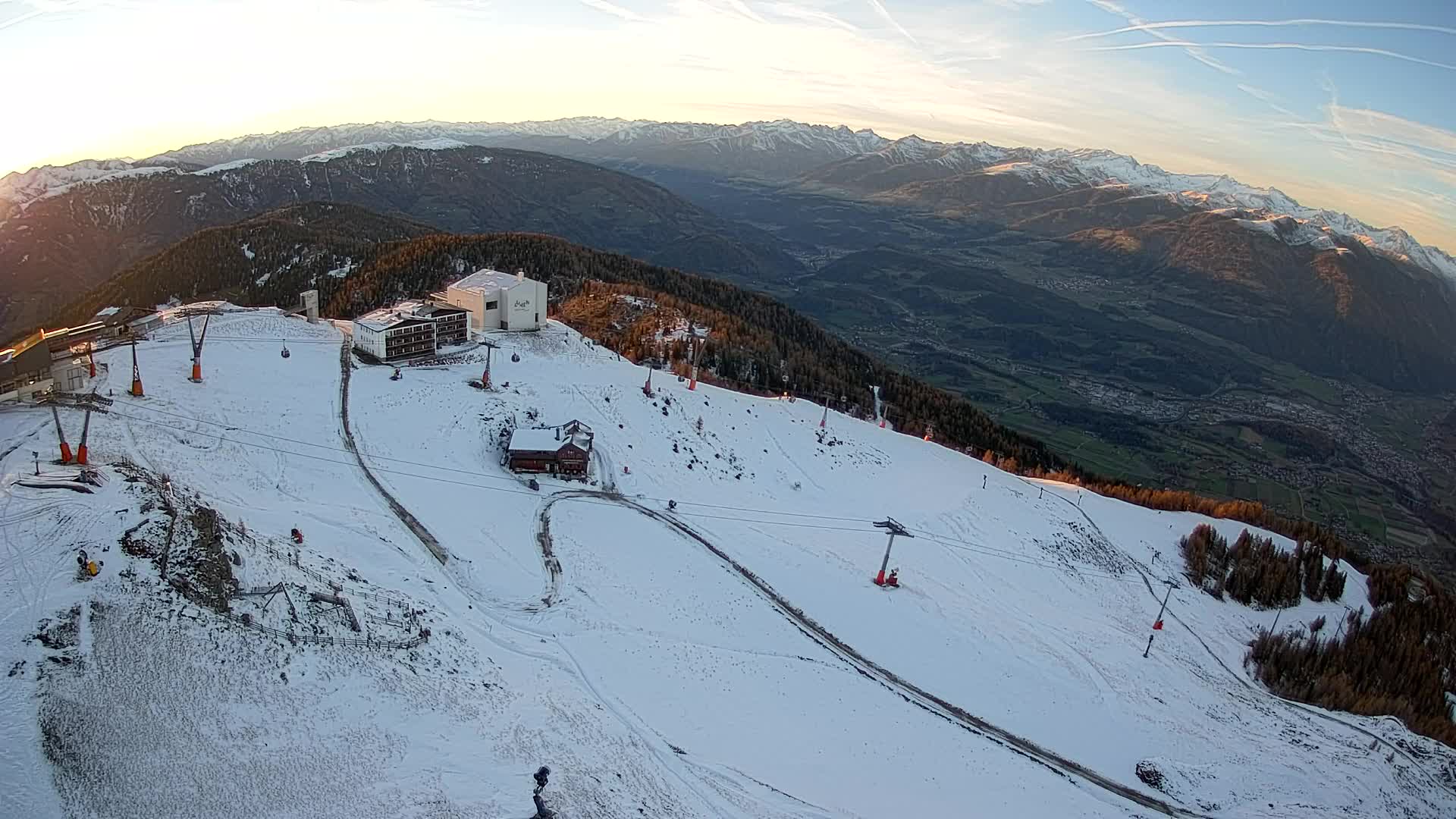 Station de ski Kronplatz sommet | vue sur Brunico