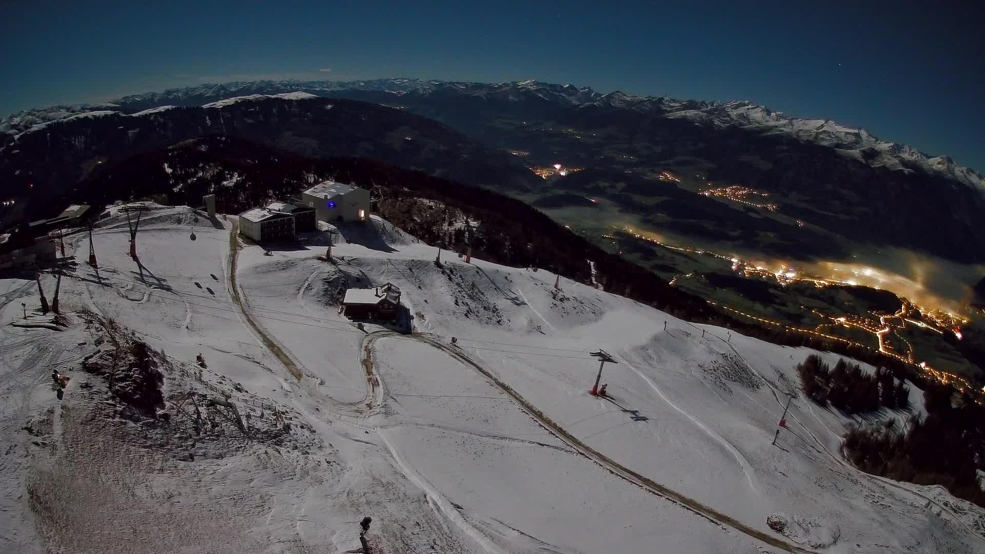 Skigebiet Kronplatz Gipfel | Blick auf Bruneck