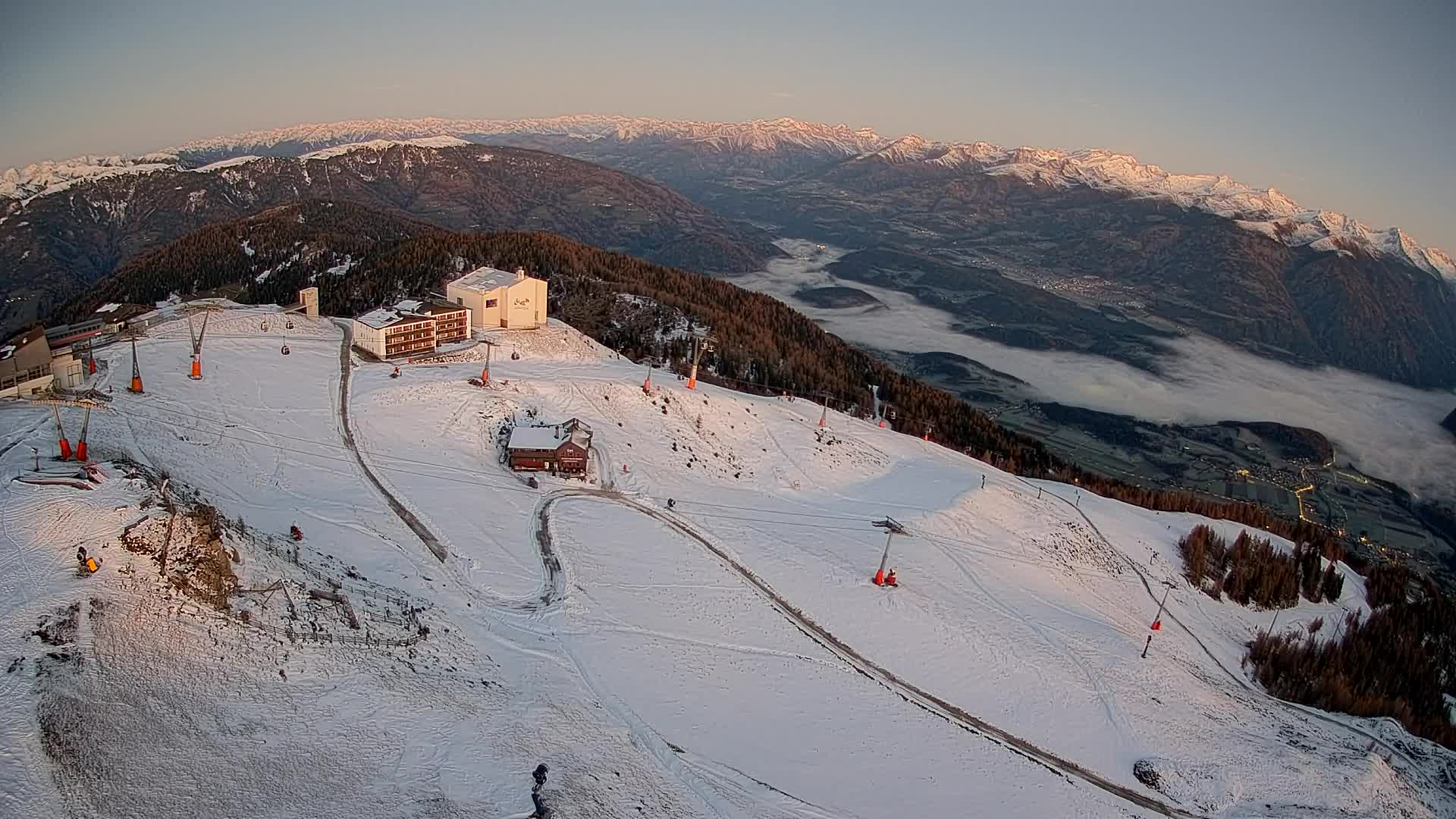 Kronplatz peak Ski resort | view to Bruneck