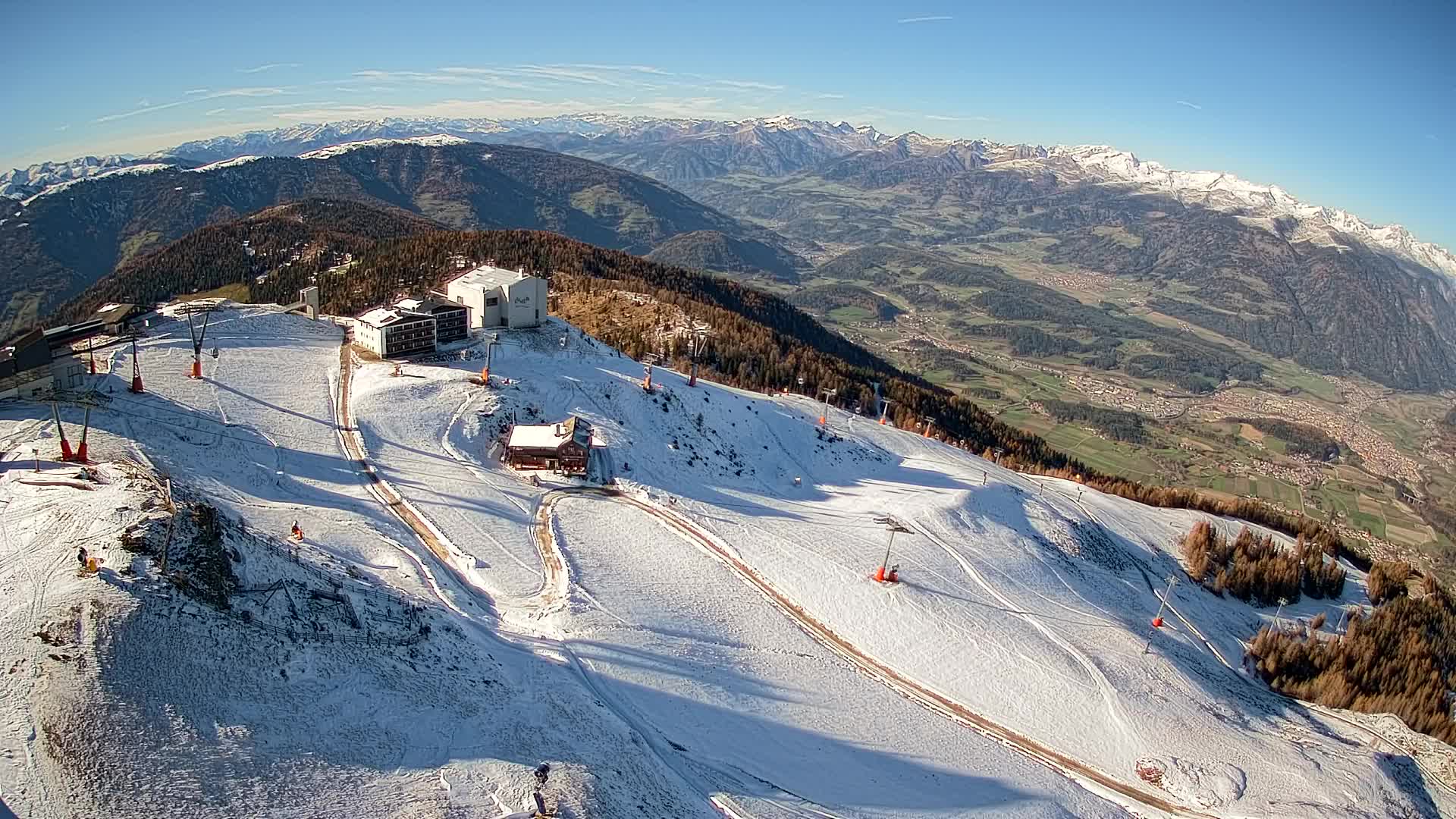 Kronplatz peak Ski resort | view to Bruneck